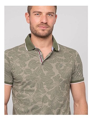 Polo manches courtes coton motifs paillote