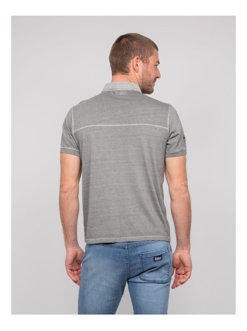Polo manches courtes coton pilotoma Gris - Kiabi
