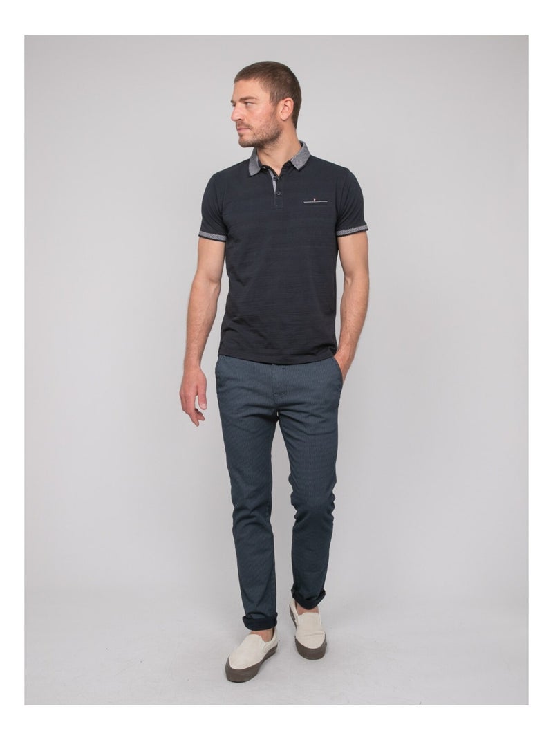 Polo manches courtes coton piparfait Bleu marine - Kiabi