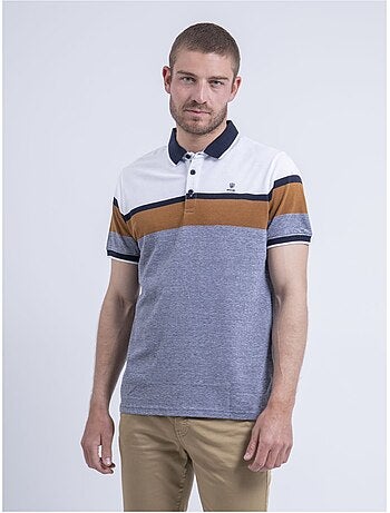Polo manches courtes coton rayé pabenol