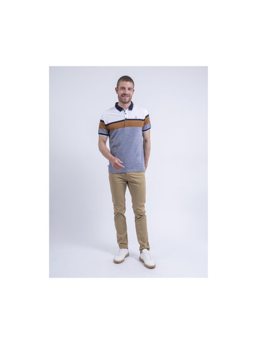 Polo manches courtes coton rayé pabenol - Kiabi
