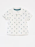 Polo manches courtes en piqué de coton BLANC - Kiabi