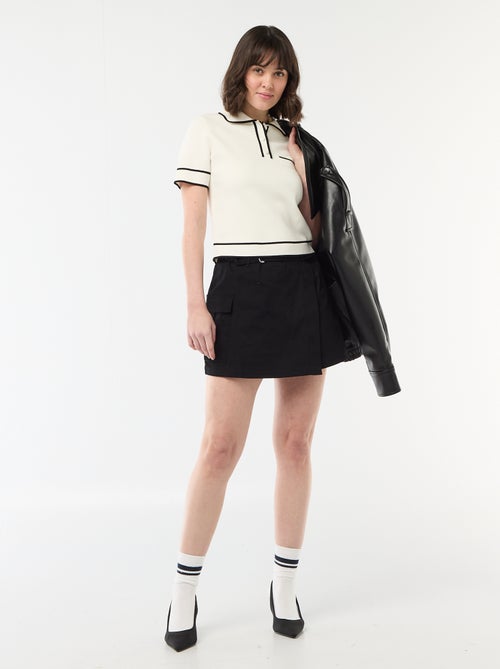 Polo manches courtes en piqué de coton - Kiabi