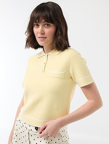 Polo manches courtes en piqué de coton