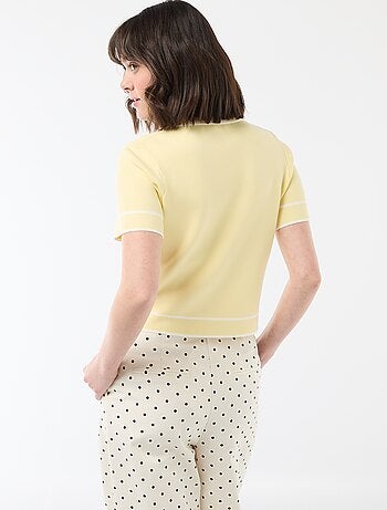 Polo manches courtes en piqué de coton