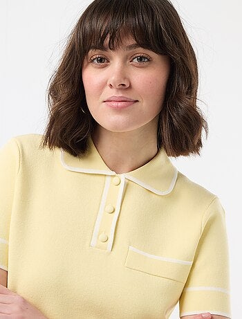 Polo manches courtes en piqué de coton