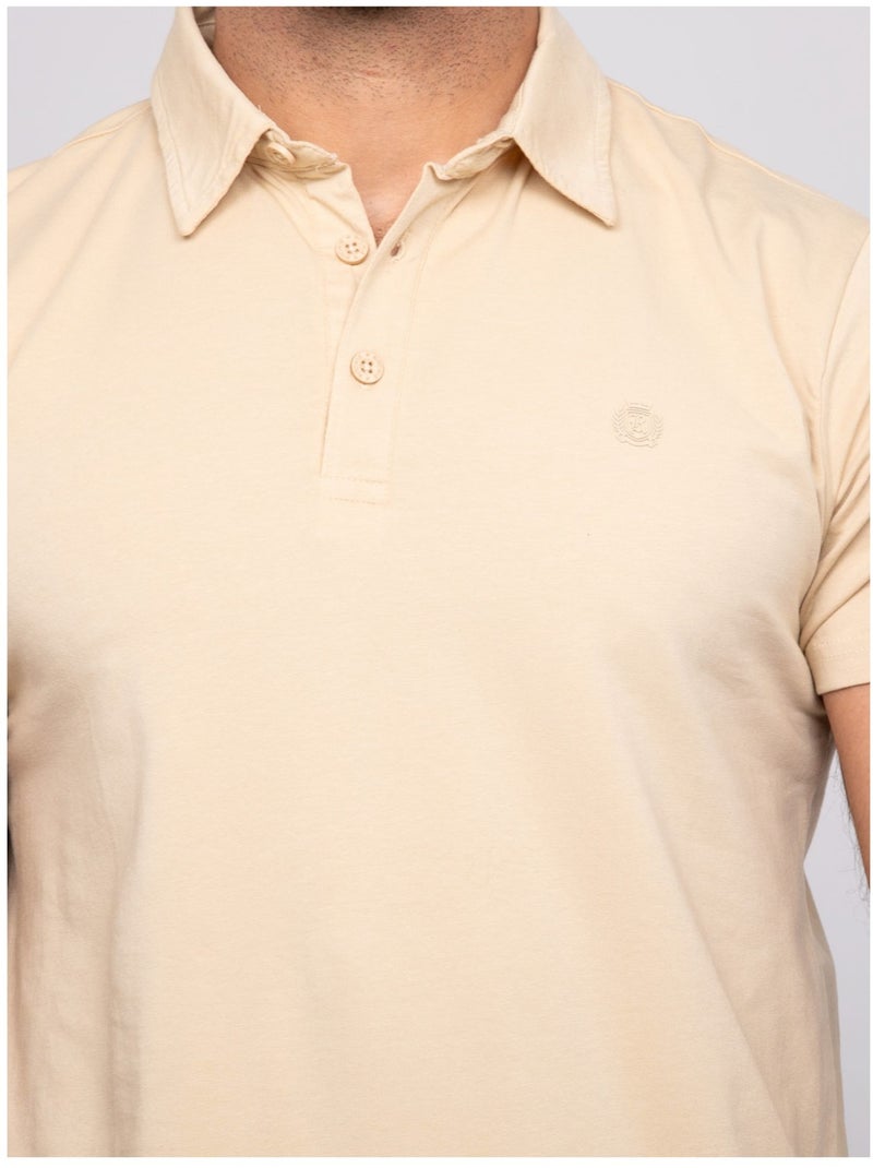 Polo manches courtes pacirax Beige - Kiabi