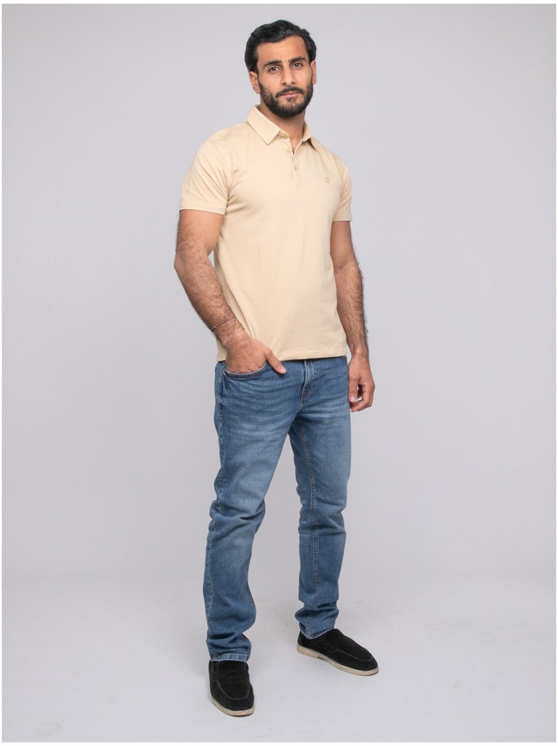 Polo manches courtes pacirax Beige - Kiabi