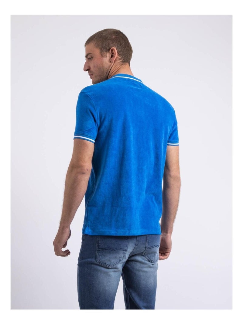 Polo manches courtes pamedi Bleu roi - Kiabi