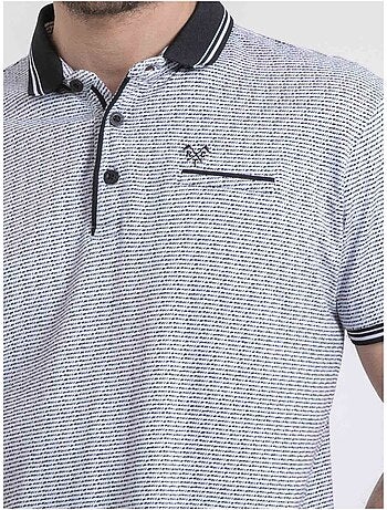 Polo manches courtes pur coton motifs piroulio