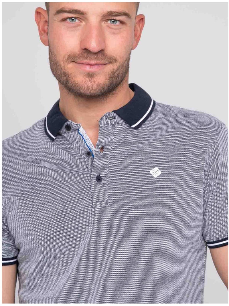 Polo manches courtes pur coton pigaston Noir - Kiabi