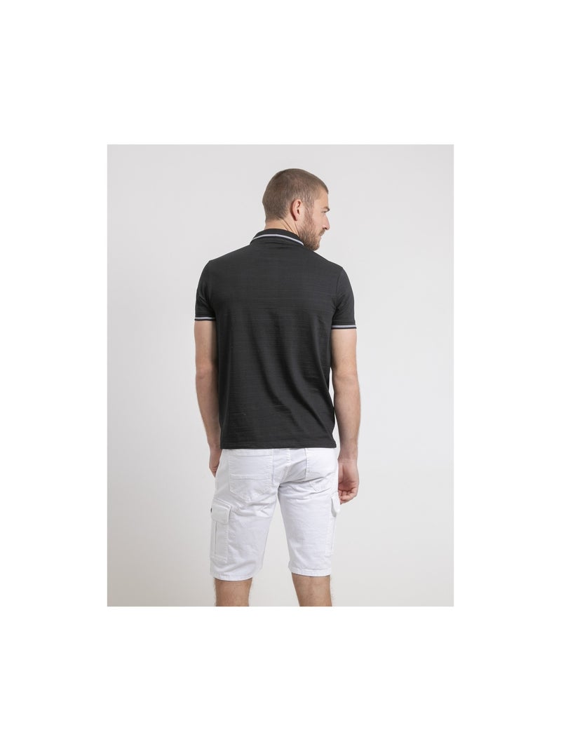 Polo manches courtes pwenn Noir - Kiabi