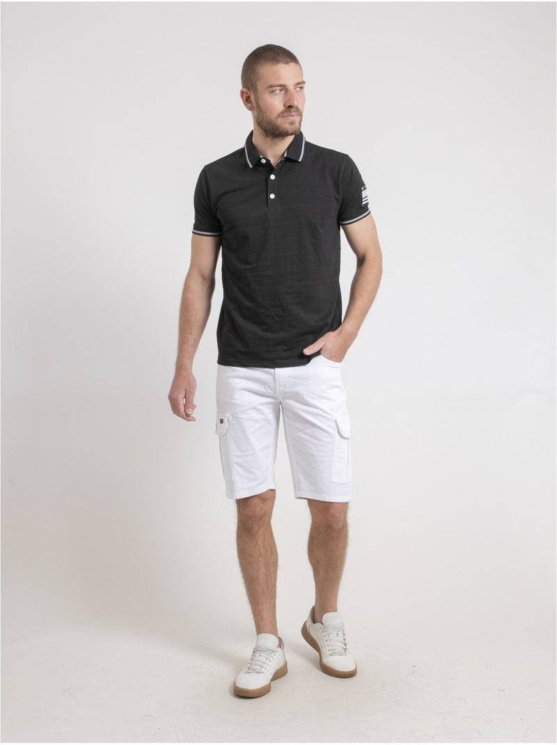 Polo manches courtes pwenn Noir - Kiabi