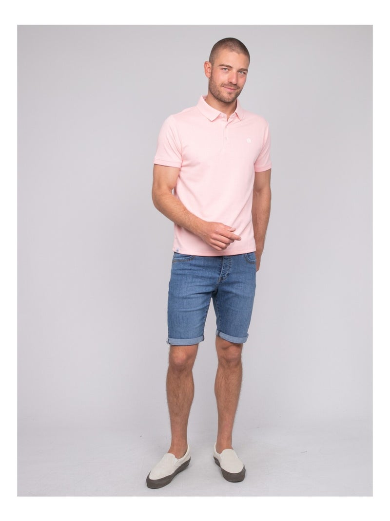 Polo manches courtes uni polokai Rose - Kiabi