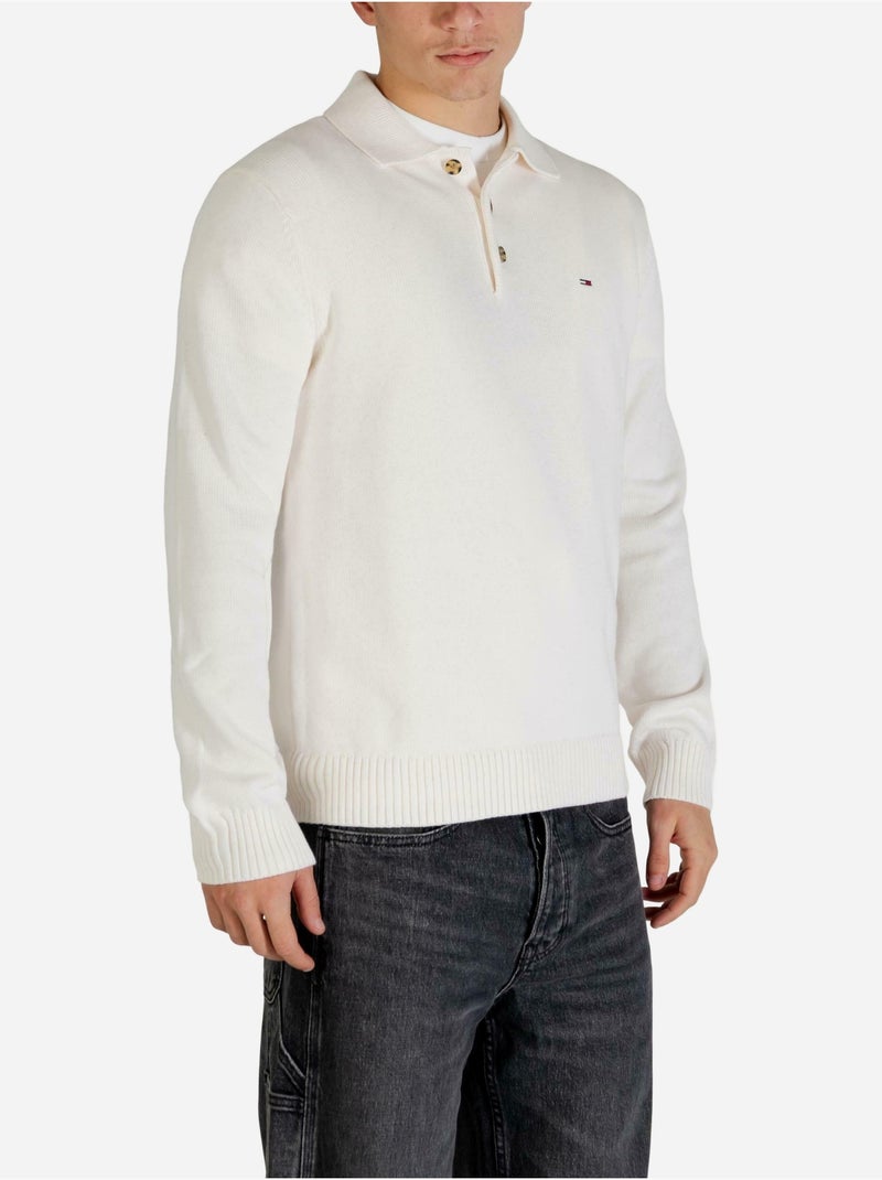 Polo manches longues - Tommy jeans Blanc - Kiabi