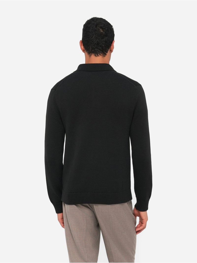 Polo manches longues - Tommy jeans Noir - Kiabi