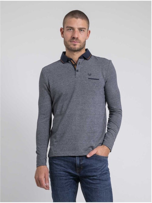Polo manches longues pur coton PIVALMOX - Kiabi Polo manches longues pur coton PIVALMOX - Kiabi