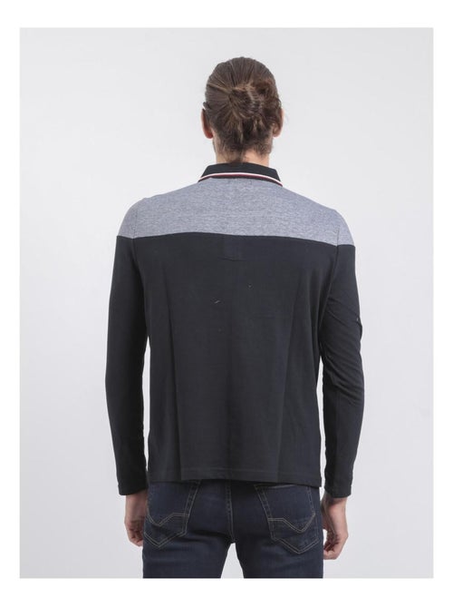Polo manches longues pur coton pogame - Kiabi