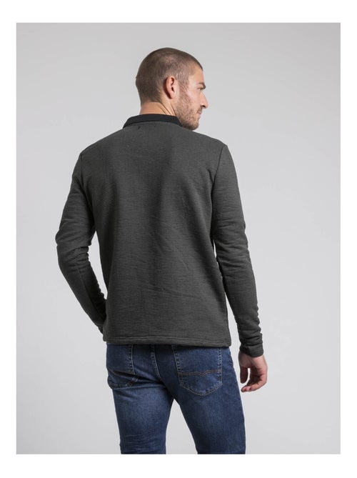 Polo manches longues pur coton pomegan - Kiabi
