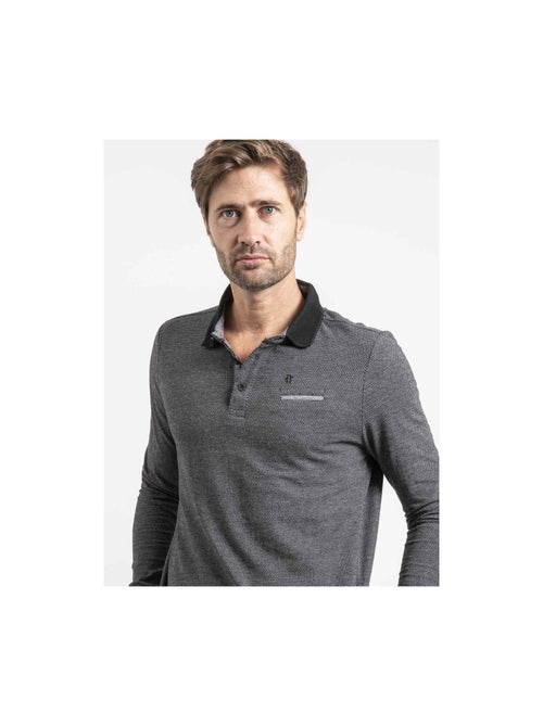Polo manches longues pur coton punch - Kiabi