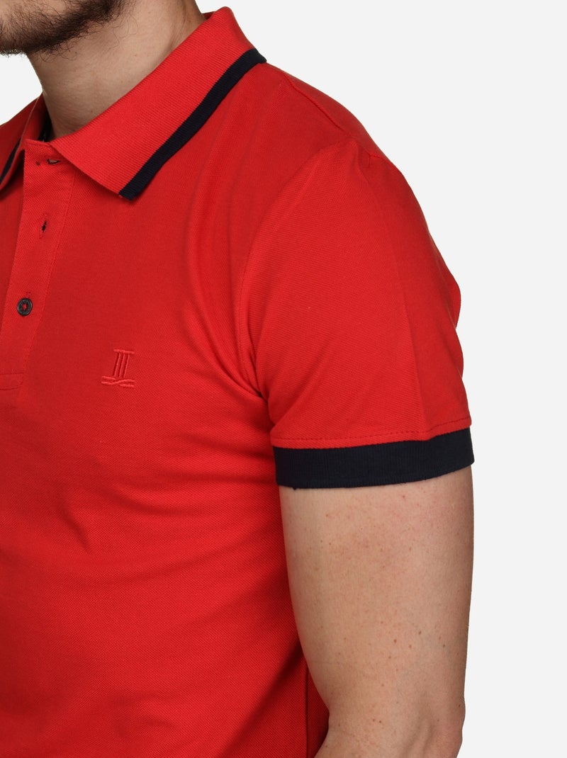 Polo met bies - Torrente Zwart Rood - Kiabi