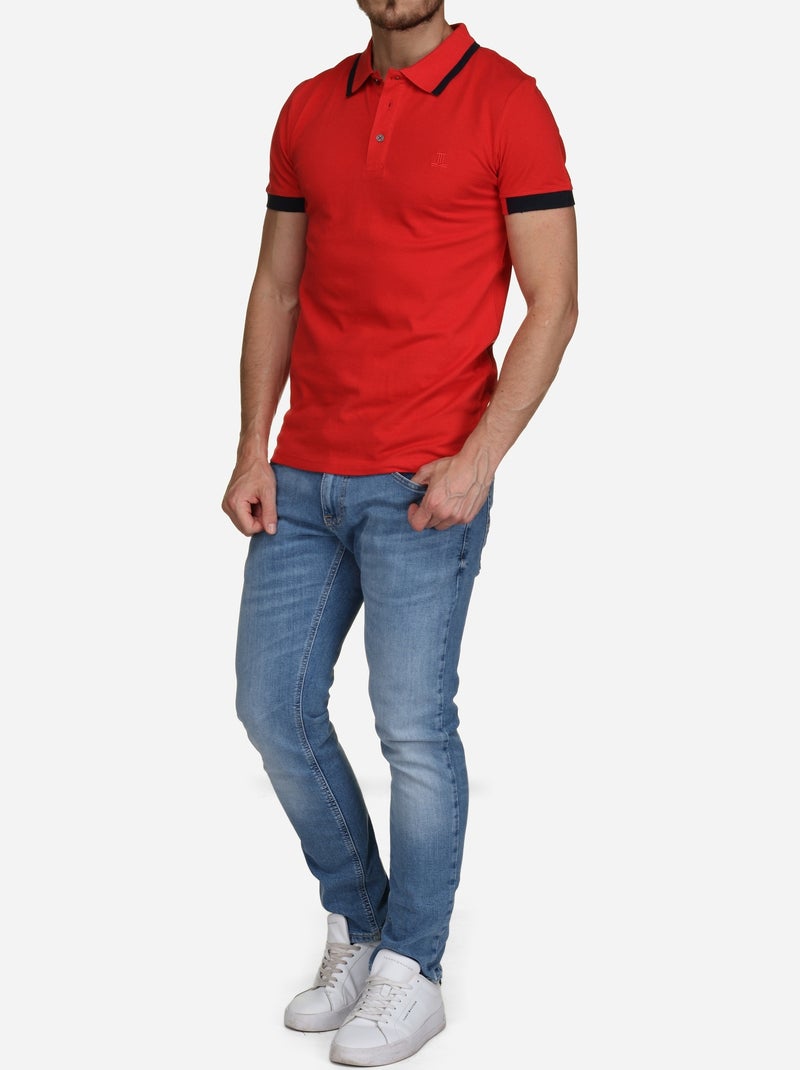 Polo met bies - Torrente Zwart Rood - Kiabi
