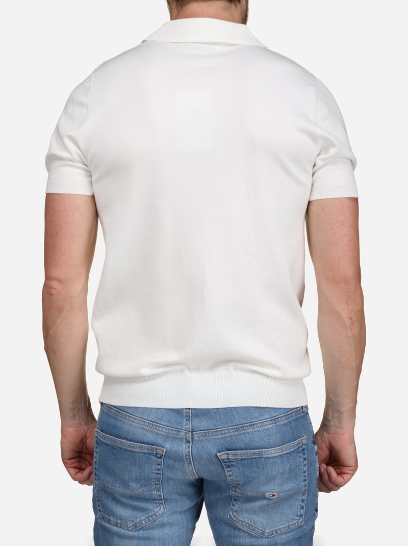 Polo met knoop - Frilivin Wit - Kiabi