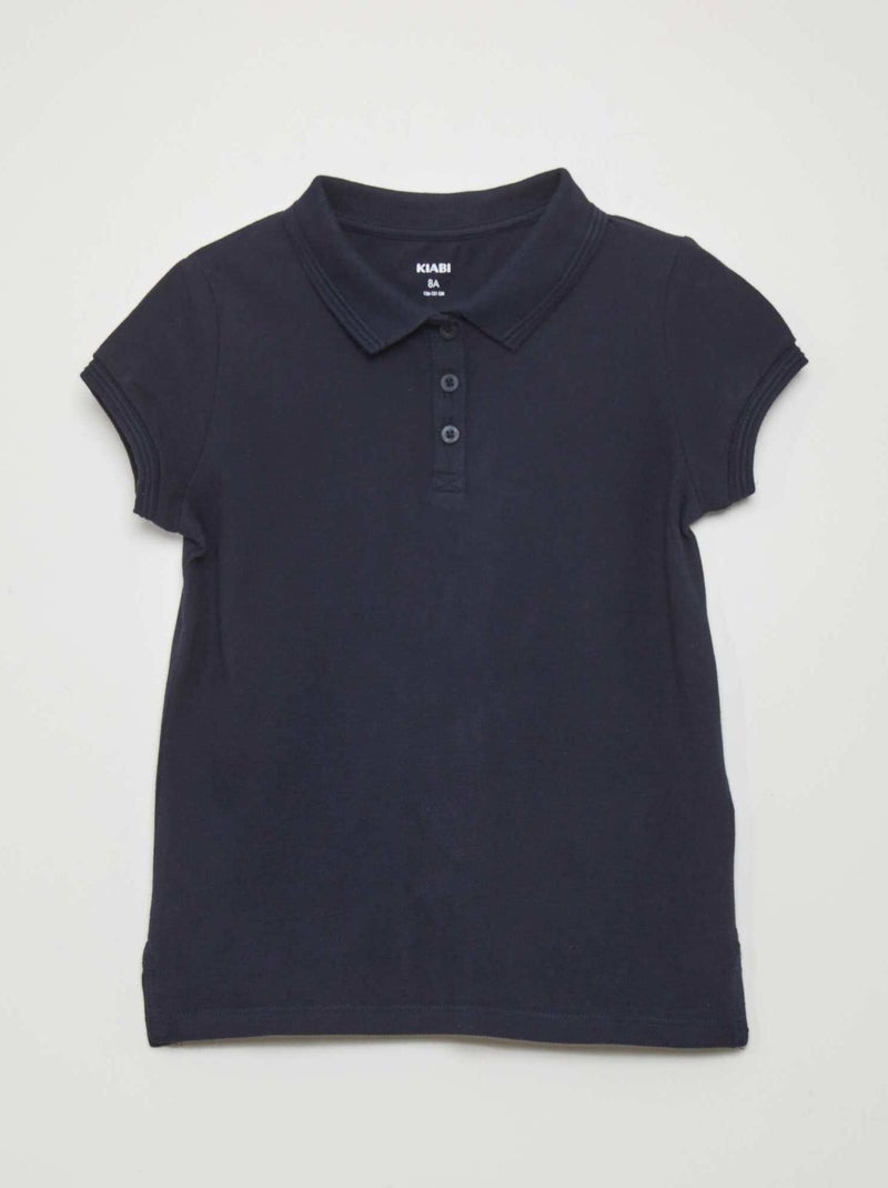 Polo met korte mouwen Marineblauw - Kiabi