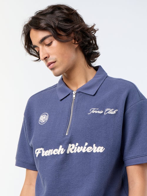 Polo met korte mouwen van fantasie stof - Kiabi