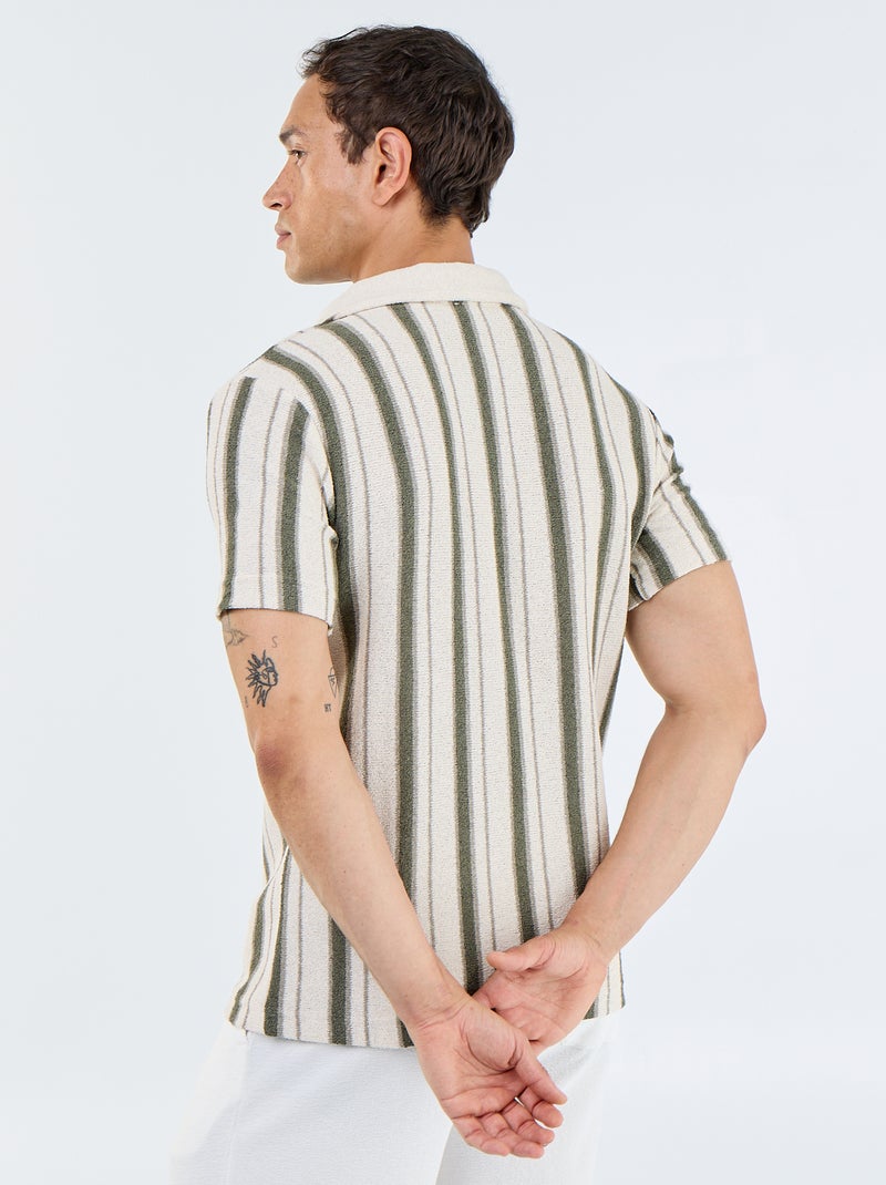 Polo met korte mouwen van jerseytricot Kaki - Kiabi