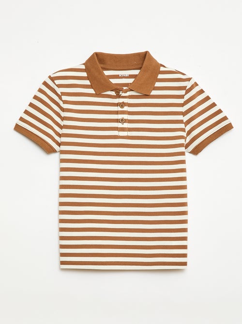 Polo met korte mouwen van katoenpiqué - Kiabi