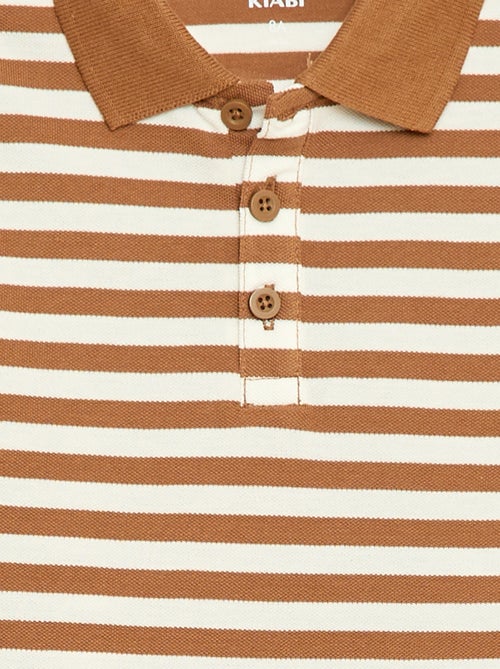 Polo met korte mouwen van katoenpiqué - Kiabi