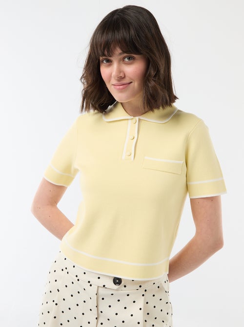 Polo met korte mouwen van katoenpiqué - Kiabi