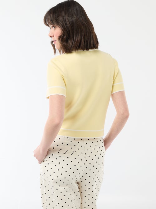 Polo met korte mouwen van katoenpiqué - Kiabi