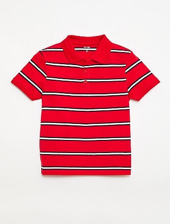 Polo met korte mouwen van katoenpiqué