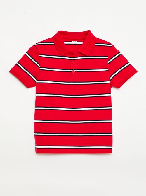 Polo met korte mouwen van katoenpiqué - Kiabi