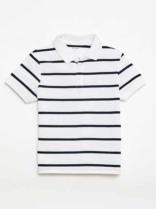 Polo met korte mouwen van katoenpiqué - Kiabi