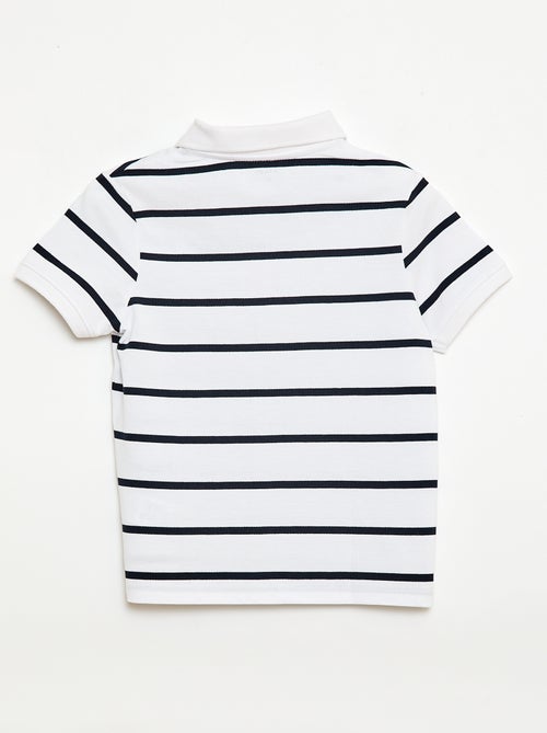 Polo met korte mouwen van katoenpiqué - Kiabi