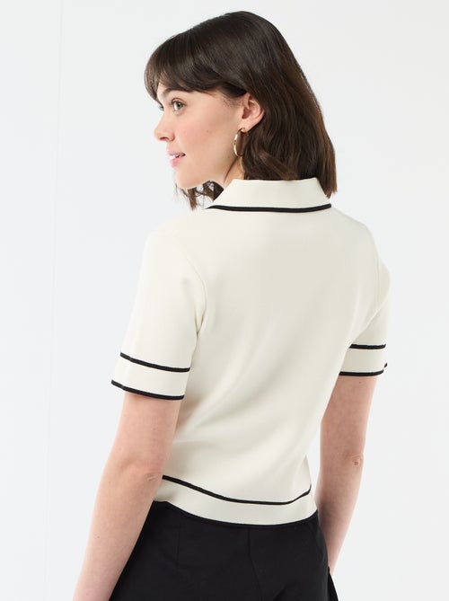 Polo met korte mouwen van katoenpiqué - Kiabi