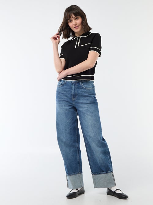 Polo met korte mouwen van katoenpiqué - Kiabi