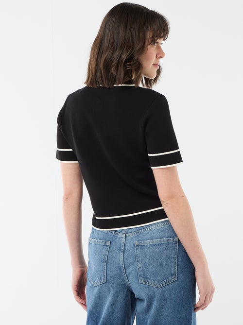 Polo met korte mouwen van katoenpiqué - Kiabi