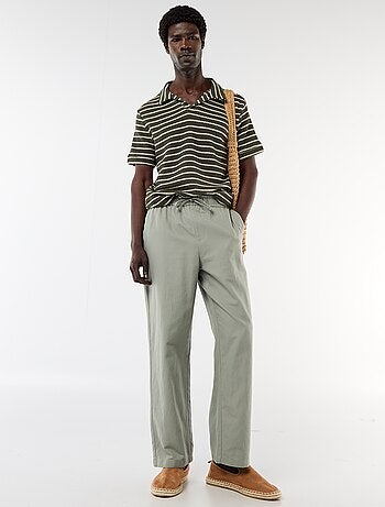 Polo met korte mouwen van speciale stof