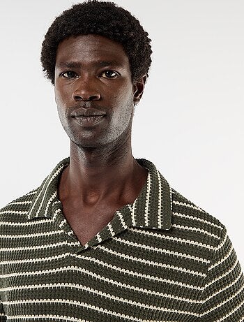 Polo met korte mouwen van speciale stof
