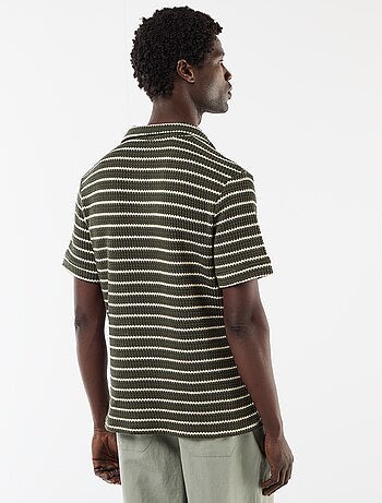 Polo met korte mouwen van speciale stof