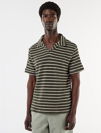 Polo met korte mouwen van speciale stof