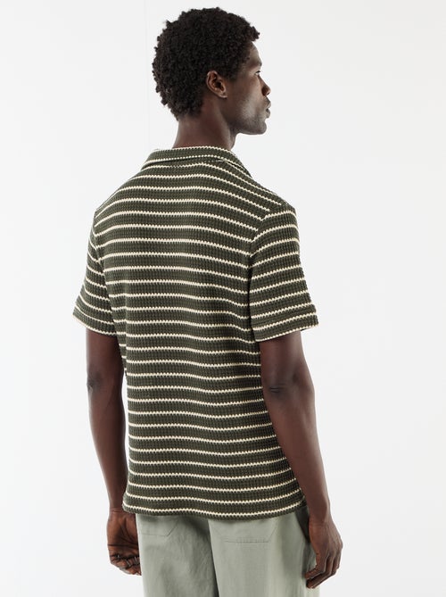 Polo met korte mouwen van speciale stof - Kiabi