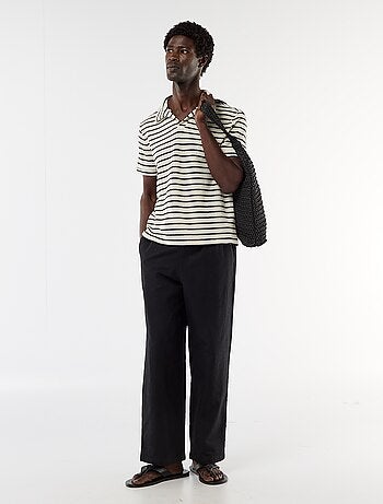 Polo met korte mouwen van speciale stof