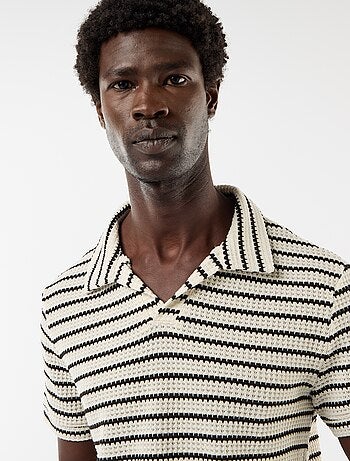 Polo met korte mouwen van speciale stof