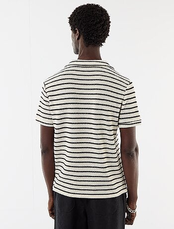 Polo met korte mouwen van speciale stof