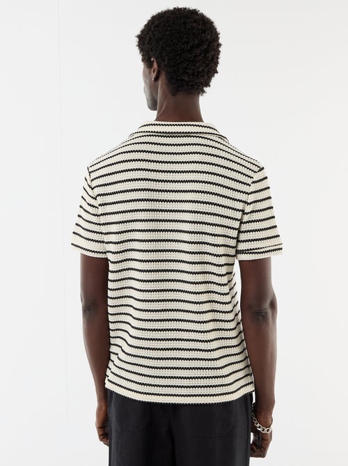 Polo met korte mouwen van speciale stof - Kiabi